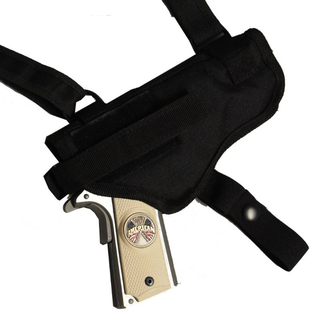 Kahr CW380Nylon Horizontal Shoulder Holster with Double Mag Pouch