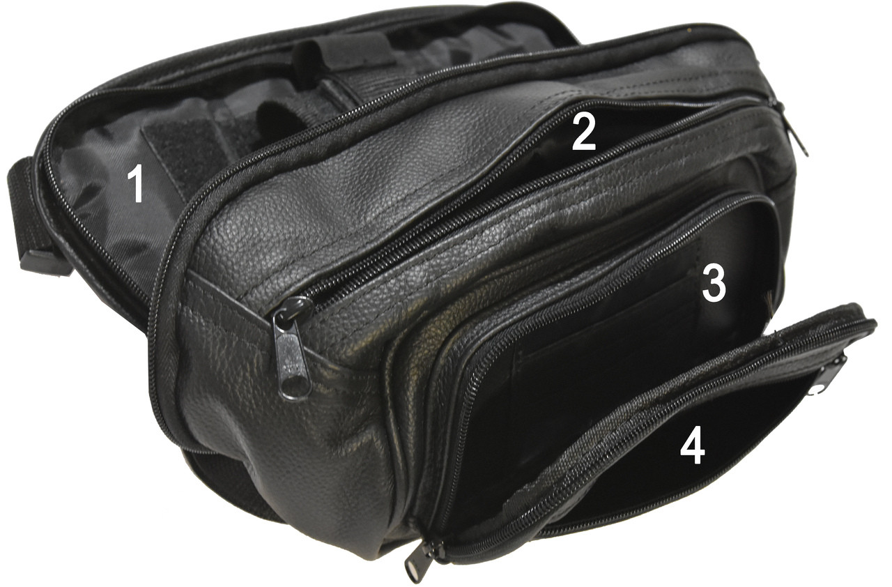 Garrison Grip Concealed Carry FOUR ZIPPER Compartments Durable Black