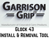 Garrison Grip MagCamWizard Base Plate and Grip Extension Easy Removal and Installation System for The Glock G43 Only.