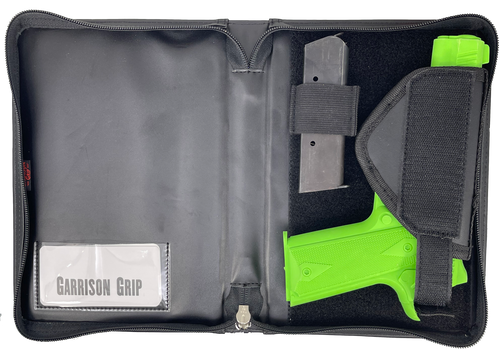Premium Stitched Non-Leather Extra Large Day Planner Gun Case with YKK Locking Zipper.