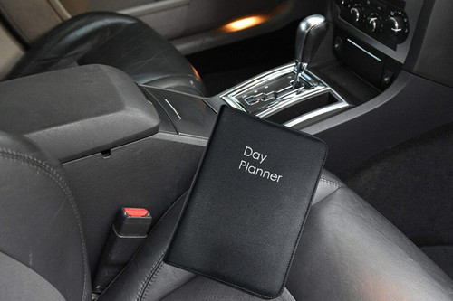 Garrison Grip Exclusive High-End Vegan Faux Leather Locking Day Planner Case for Large and Medium Pistols Including Colt 1911 Sig Sauer P365 GLOCK 17 and 19 and more. See Interior Dimensions Below