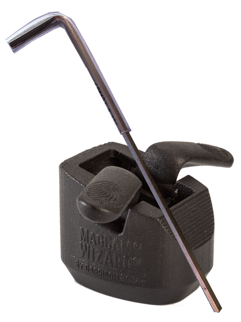MagCamWizard™ for GLOCK Patented Armorers Magazine Base Plate and Extension Disassembly Tool for G20 G29 G30 G40 and G41 Plus Bonus Front Sight Hex Tool and Pin Punch Tool.