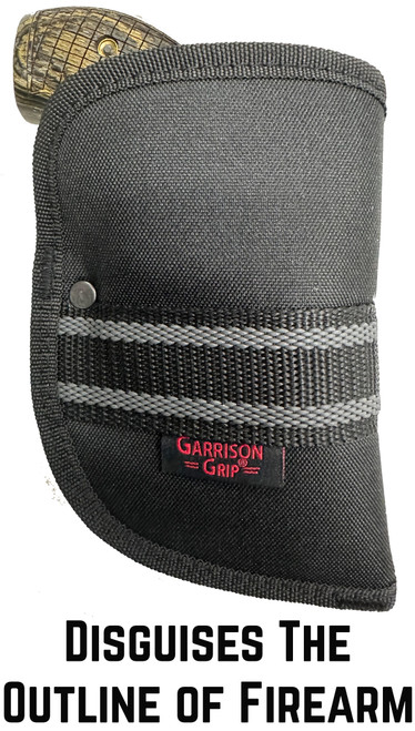 Garrison Grip Custom Fit Woven Poly Pocket Holster  With Red (S16) Trigger Stop Included Fits Smith & Wesson "J" Small Frame 2" Barrel 38 Special. 22 Long Rifle, 22 Magnum, 357 Magnum Revolver (W3)