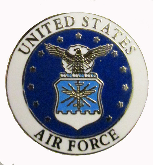 Garrison Grip 1911 Colt A1 Full Size and Clones (Grips Only) with US Air Force Colored Medallion Set in Double Diamond Ebony Black Colored ABS 