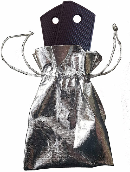 Garrison Grip 1911 Colt A1 Full Size and Clones (Grips Only) with US Coast Guard Pewter Medallion Set in Solid High Grade Ebony Black Colored ABS 