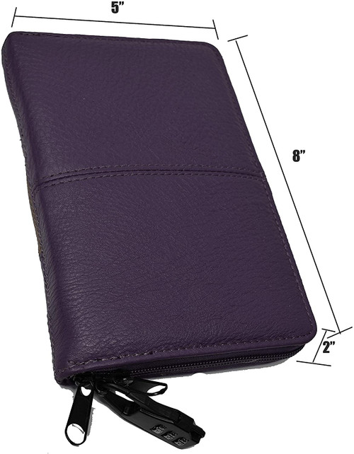 Garrison Grip Brazilian Leather Locking Day Planner-Themed Gun Case Ideal for Compact and Subcompact Guns. Premium Discrete Carry for GLOCK, Ruger, Smith and Wesson, Kahr, Beretta, and more (GTSN-DP) PP