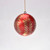 Gold Holly in Red Hand Made Painted Capiz Christmas Ornament - Large