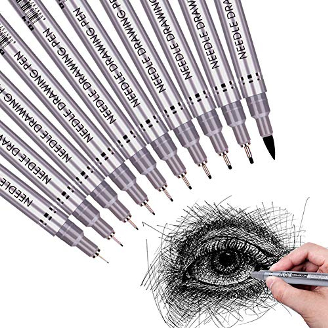 Micro-Line Pens, 0.5MM Felt Tip Drawing Pens, Anime Pens, Sketch