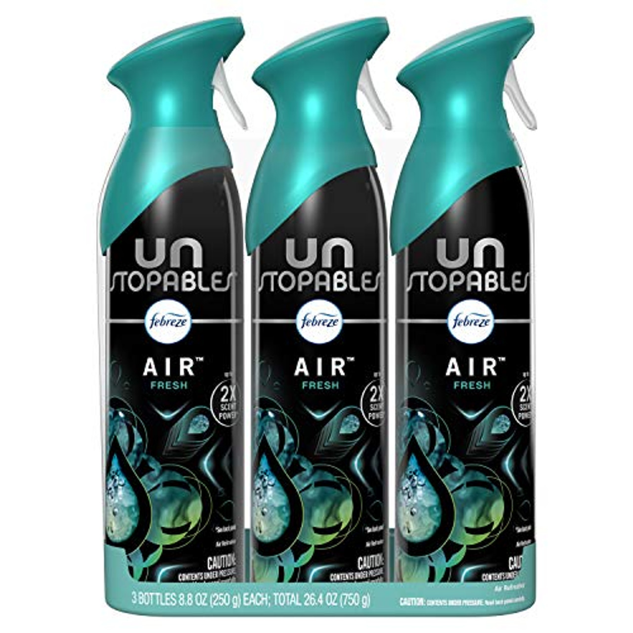 Febreze Unstopables Lufterfrischer-Spray, frischer Duft, Geruchsbeseitiger  für starken Geruch, 8,8 Unzen (3er-Pack) – OceanBargains