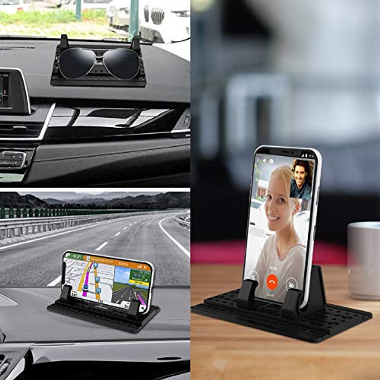 Handyhalter für das Auto AONKEY Armaturenbrett, Auto-Pad-Matte,  Fahrzeug-GPS-Halterung, universell passend für All Smartphones, kompatibel  mit iPhone Xs/XS Max XR X 6S 7/8 Plus Galaxy Note 9/8 S8/S9/S10 Plus J7 J3  Pixel 3