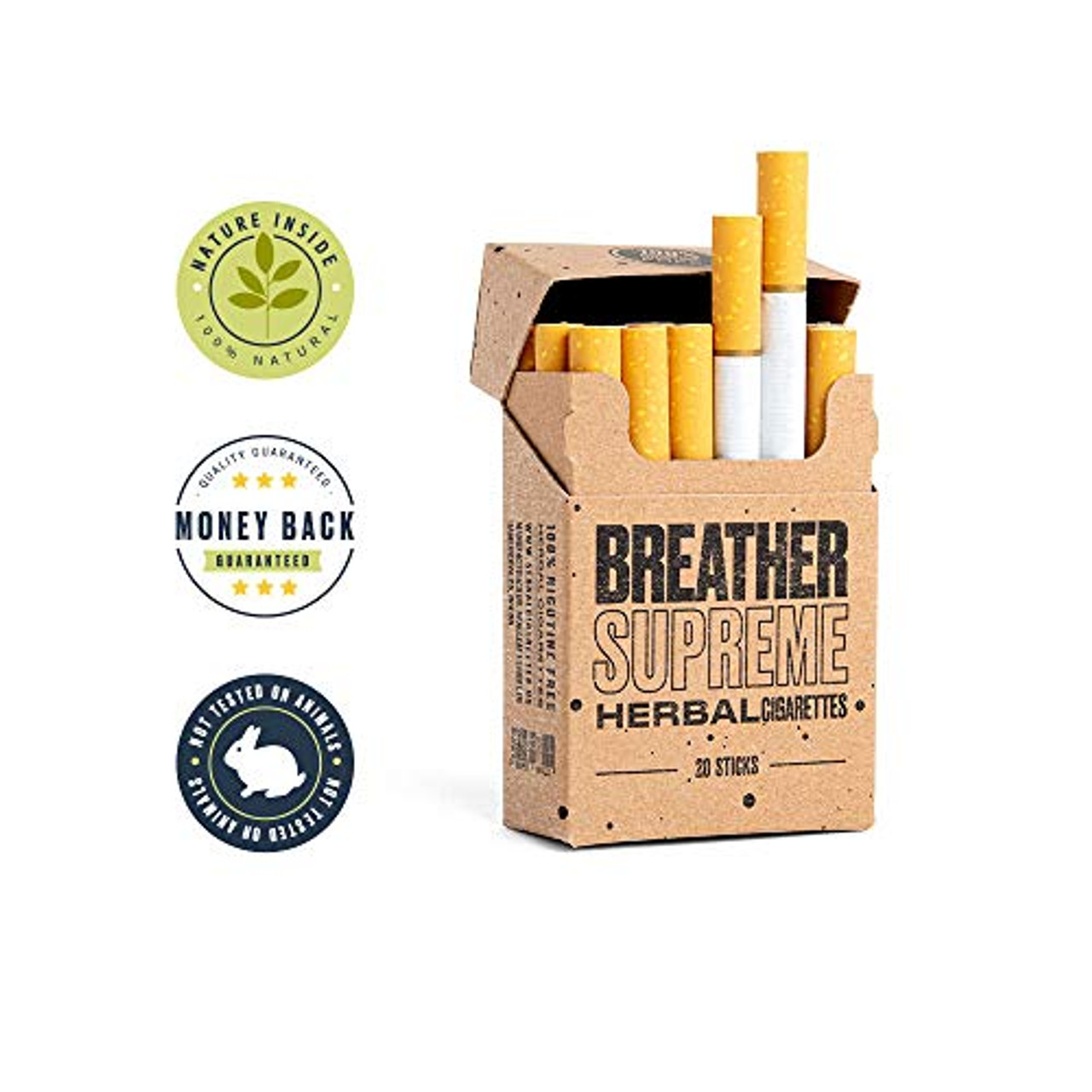  Cigarrillos de hierbas de té verde Billy 55, en un paquete de  muestra de 4, sin tabaco, sin nicotina, alternativos (todos los paquetes de  4 con sabor normal) : Salud y Hogar