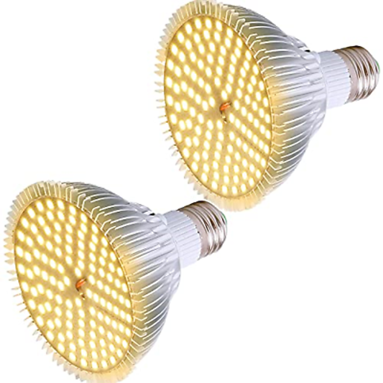 2 balení teplé bílé LED žárovky pro pěstování pokojových rostlin 80W  sluneční světlo plné spektrum lamp na pěstování rostlin 120 LED pěstebních  žárovek pro zahradní sazenice Skleník - výhodné ceny za oceán