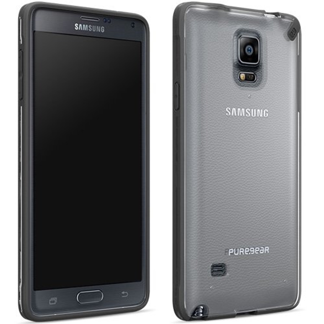 כיסוי נרתיק Slim Shell של Puregear עבור Samsung Galaxy Note 4 (שקוף/שחור) -  OceanBargains