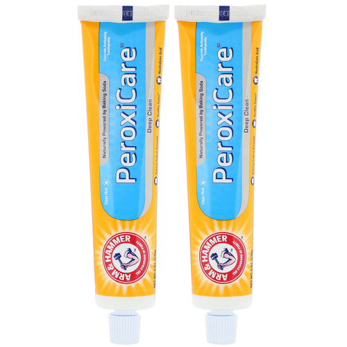 Arm & Hammer  PeroxiCare  Deep Clean  Fluoride Anticavity Toothpaste  Clean Mint  Twin Pack  6.0 oz (170 g) Each