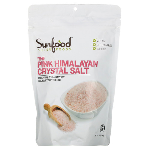 Sunfood  Fine Himalayan Crystal Salt  1 lb (454 g)