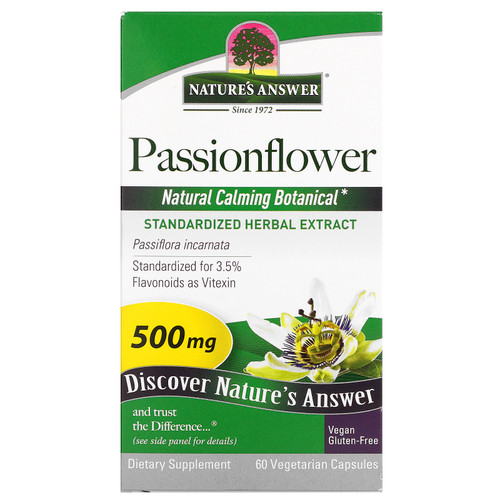 Nature's Answer  Passionflower  500 mg  60 Vegetarian Capsule