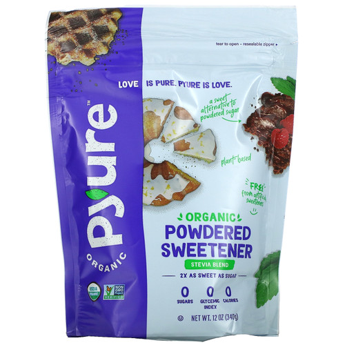 Pyure  Organic Powdered Sweetener  Stevia Blend  12 oz (340 g)