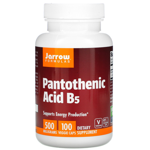 Jarrow Formulas  Pantothenic Acid B5  500 mg  100 Veggie Caps