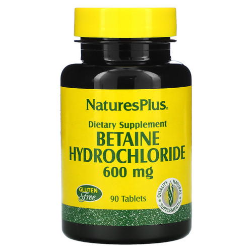 Nature's Plus  Betaine Hydrochloride  600 mg  90 Tablets