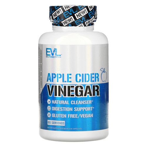 EVLution Nutrition  Apple Cider Vinegar  60 Veggie Capsules
