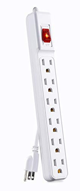 CyberPower GS60304 Power Strip 6-Outlets 3-Foot Cord White