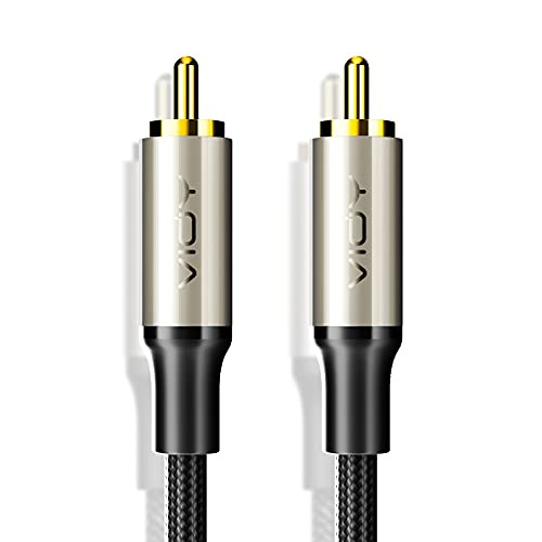 VIOY Coaxial Digital Audio Cable (6.6FT/2M)  Subwoofer Cable RCA Male to Male HiFi 5.1 SPDIF Stereo Coaxial Audio Cable for Home Theater  HDTV  Amplifier Speaker Soundbar