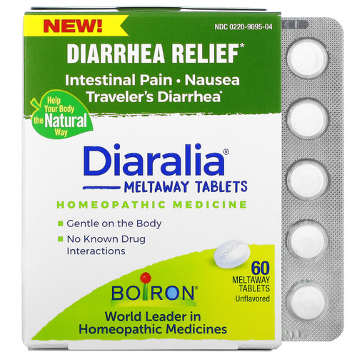 Boiron  Diaralia  Diarrhea Relief  Unflavored  60 Meltaway Tablets