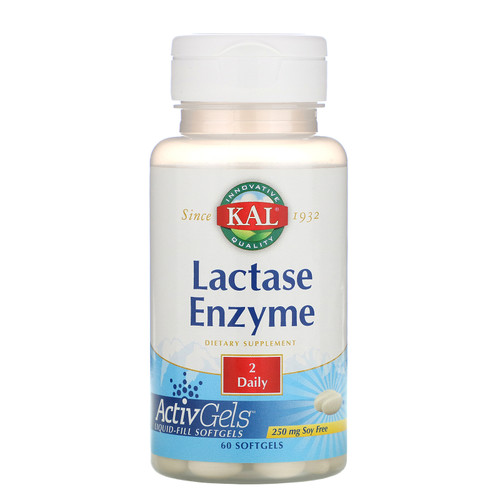 KAL  Lactase Enzyme  250 mg  60 Softgels