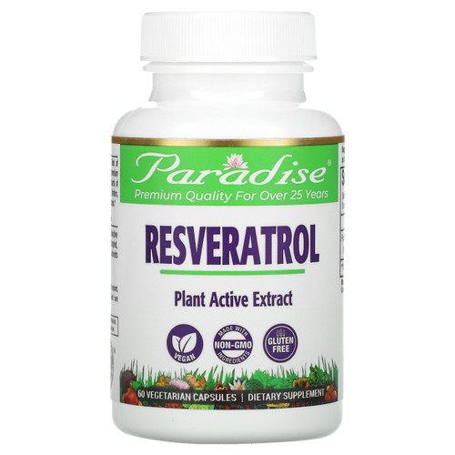 Paradise Herbs  Resveratrol  60 Vegetarian Capsules