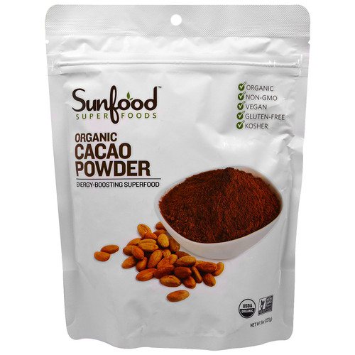 Sunfood  Organic Cacao Powder  8 oz (227 g)