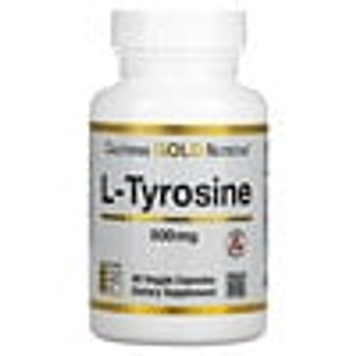 California Gold Nutrition, L-Tyrosine, AjiPure, 500 mg, 60 Veggie Capsules