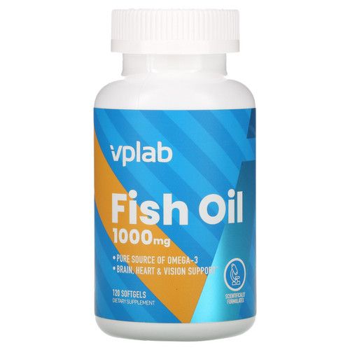 Vplab  Fish Oil  1 000 mg  120 Softgels