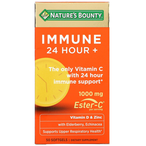 Nature's Bounty  Immune 24 Hour+  500 mg  50 Softgels