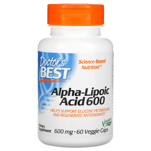 Doctor's Best  Alpha-Lipoic Acid  600 mg  60 Veggie Caps