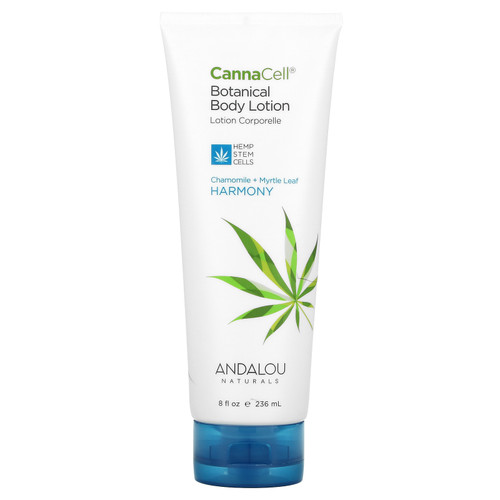 Andalou Naturals  CannaCell  Botanical Body Lotion  Chamomile + Myrtle Leaf   8 fl oz (236 ml)