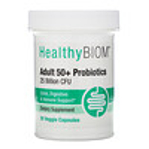 HealthyBiom  Adult 50+ Probiotics  25 Billion CFU  30 Veggie Capsules