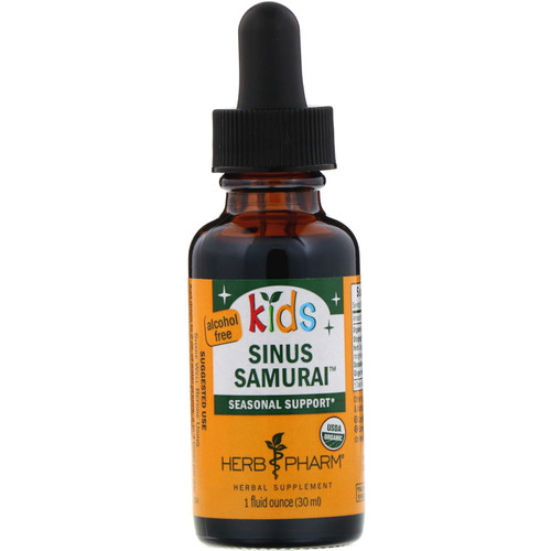 Herb Pharm  Kid's Sinus Samurai  Alcohol Free  1 fl oz (30 ml)