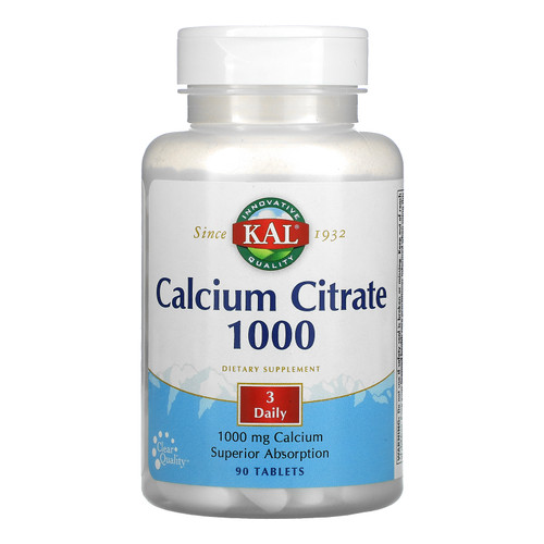 KAL  Calcium Citrate   1 000 mg  90 Tablets