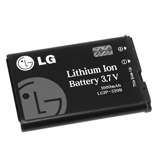 LG LGIP-520B Lithium Ion Cell Phone Battery - Proprietary - Lithium Ion (Li-Ion) - 1000mAh - 3.7V DC - Non-Retail Packaging