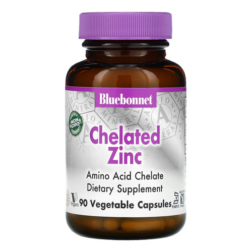 Bluebonnet Nutrition  Chelated Zinc  90 Vegetable Capsules