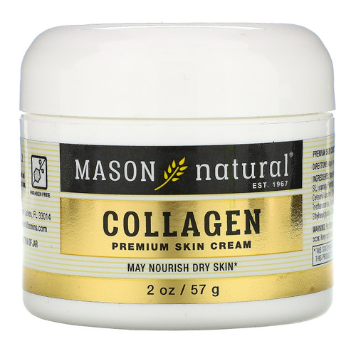 Mason Natural  Coconut Oil Skin Cream + Collagen Premium Skin Cream  2 Pack  2 oz (57 g) Each
