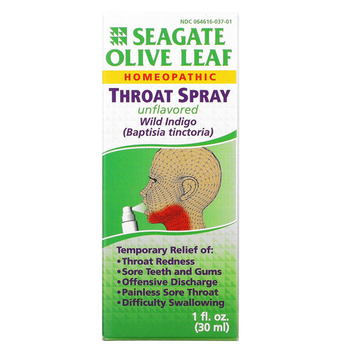 Seagate  Olive Leaf Throat Spray  Unflavored  1 fl oz (30 ml)