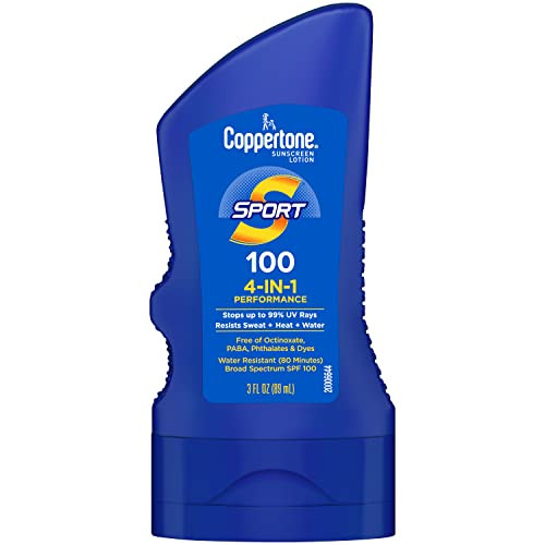 Coppertone SPORT Sunscreen Lotion Broad Spectrum SPF 100 (3 Fluid Ounce) (Packaging may vary)