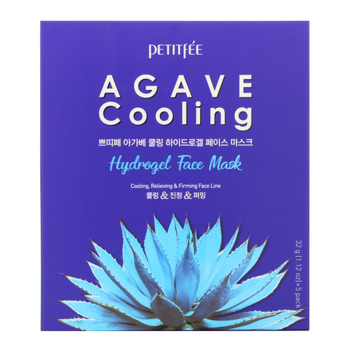 Petitfee  Agave Cooling  Hydrogel Beauty Face Mask  5 Sheets  1.12 oz (32 g) Each