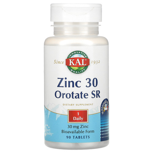 KAL  Zinc/ Orotate SR  30 mg  90 Tablets