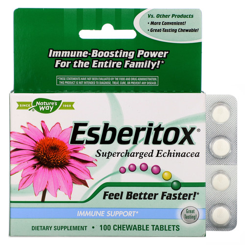 Nature's Way  Esberitox  Supercharged Echinacea  100 Chewable Tablets