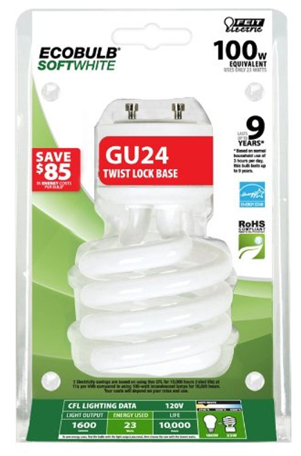 Feit Electric BPESL23TM/Gu24 100W Equivalent Gu24 CFL Bulb