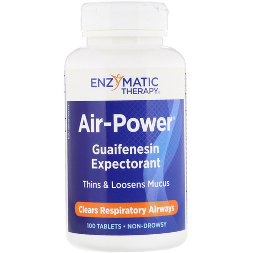 Enzymatic Therapy  Air-Power  Guaifenesin Expectorant  100 Tablets