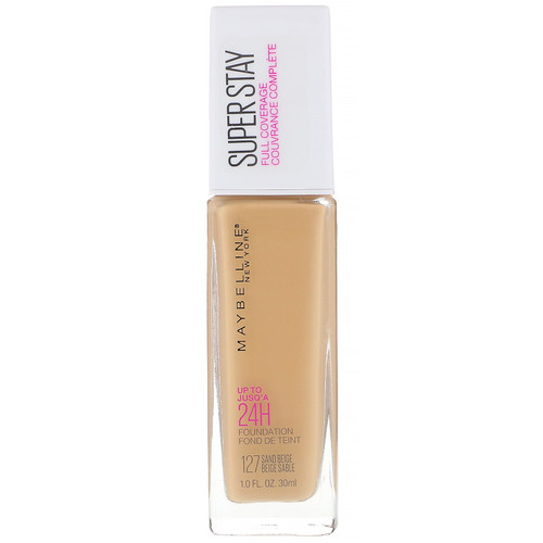 Maybelline  Super Stay  Full Coverage Foundation  127 Sand Beige  1 fl oz (30 ml)