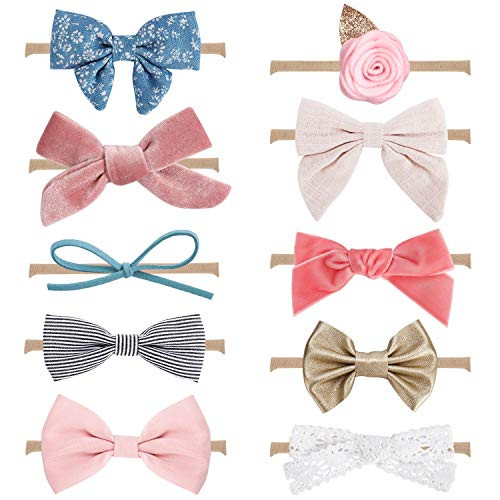 10-Pack Baby Girl Headbands and Bows  Newborn Infant Toddler Hair Accessories by MiiYoung